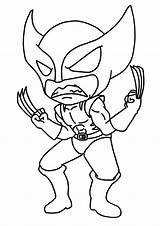 Coloriage Imprimer Heros Colorier Coloriages Masque Wolverine Dessin Licorne Héros Superhero Complexe Griffes sketch template