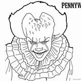 Pennywise Disegnidacoloraregratis Misti Lineart sketch template