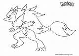 Zoroark Pokemon Coloring Pages Draw Drawing Step Printable Kids Color Print sketch template