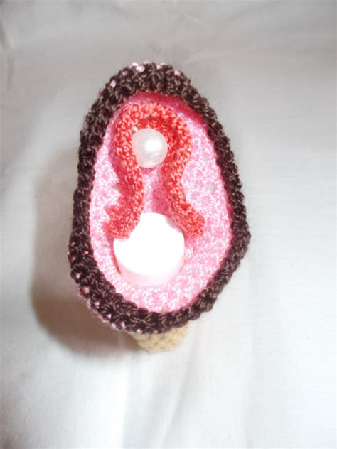 crochet vagina cooter vulva chapstick cozy holder keychain etsy