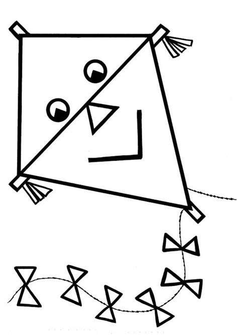 kite coloring pages    print