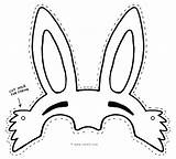 Bunny Easter Template Mask Coloring Cut Hat Rabbit Templates Face Kids Ear Print Cliparts Clipart Printable Outs Outline Printables Masks sketch template