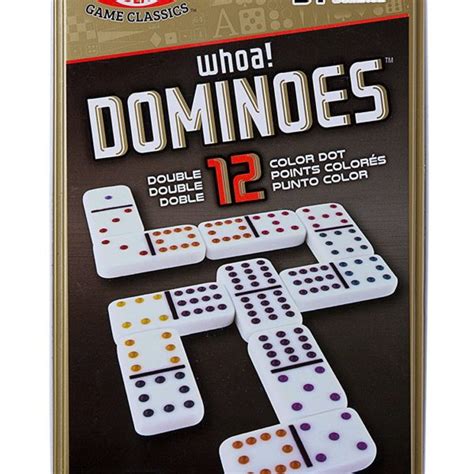 double  dominoes set  color dot gamedicechip