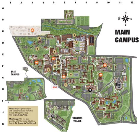 cu boulder campus map map   world