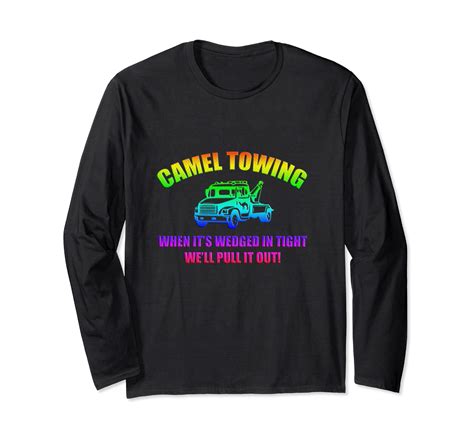 funny camel towing services watercolor long sleeve t shirt