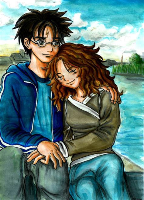 Hermione And Harry Harry E Hermione Fan Art 7149954 Fanpop