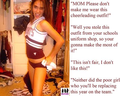 forced feminization captions cheerleader