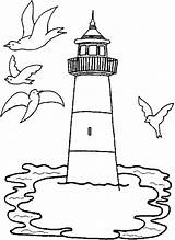 Lighthouse Hatteras Cape Coloring Template sketch template