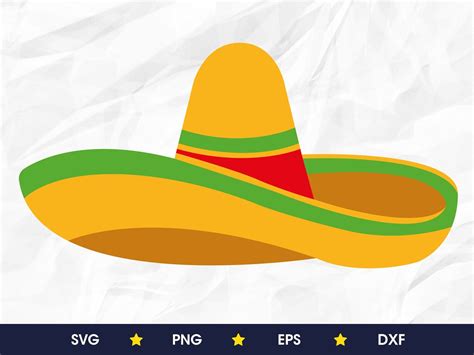 mexican sombrero svg png eps dxf etsy