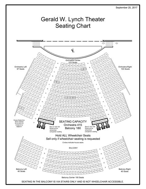 gerald  lynch theater seating chart