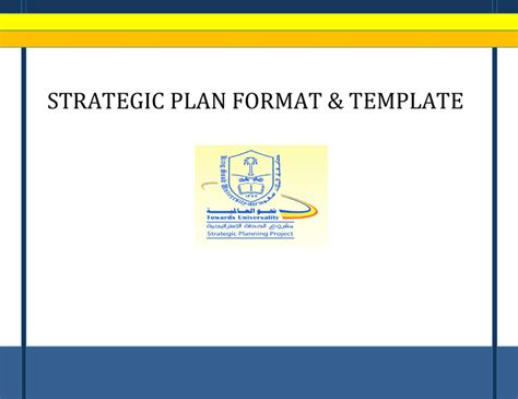 strategic plan format  template  word   formats