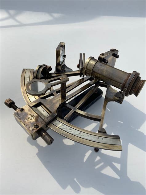 nautical 8 brass working sextant in brown antique etsy nautical