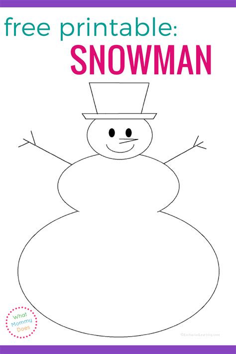 snowman templates printable