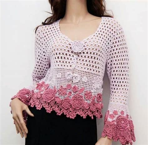 flowers and mesh crochet cardigan pattern ⋆ crochet kingdom