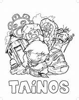 Rico Coloring Taino Indians sketch template