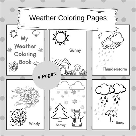 weather coloring pages  kids printable coloring sheets toddler
