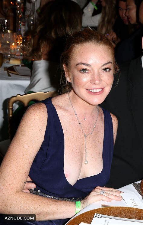 Lindsay Lohan Nip Slip At The Fawaz Gruosi Birthday Party