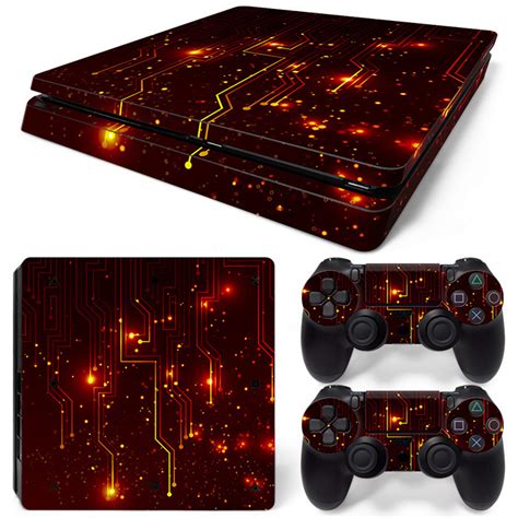 cpu red ps slim console skins ps slim console skins consoleskins
