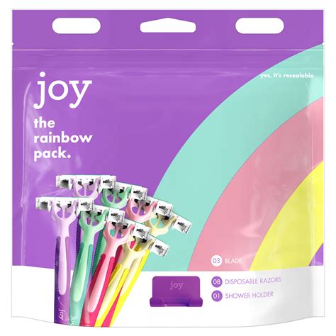 joy disposable razors  women rainbow pack  razors  shower hook walmartcom walmartcom