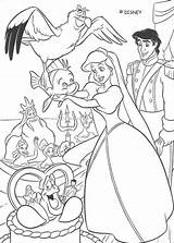 Wedding Coloring Ariel Pages Disney Mermaid Little Mariage Print Color Colouring Hellokids Kids Princess Book Coloriage Married sketch template