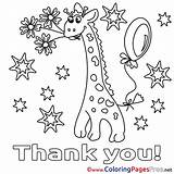 Thank Coloring Pages Teacher Printable Giraffe Saying Service Please Military Stars Sheet Cards Print Color Getcolorings Sheets Iphone Colorings Getdrawings sketch template