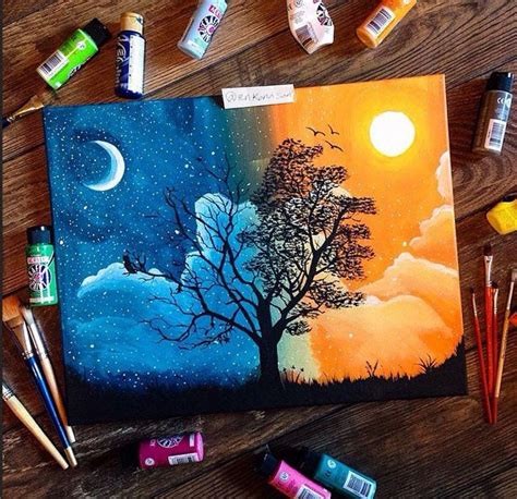 stunning  beautiful tree paintings   inspiration