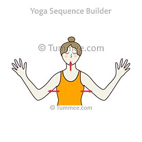 cactus arms variation fingers  chin  close  yoga yoga