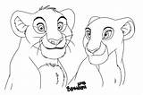 Mufasa Sarabi Coloring Simba Lion Coll sketch template
