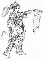 Warrior Coloring sketch template