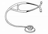 Estetoscopio Colorear Stethoscope sketch template
