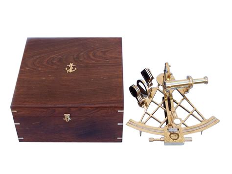 buy admiral s brass sextant with rosewood box 12 inch