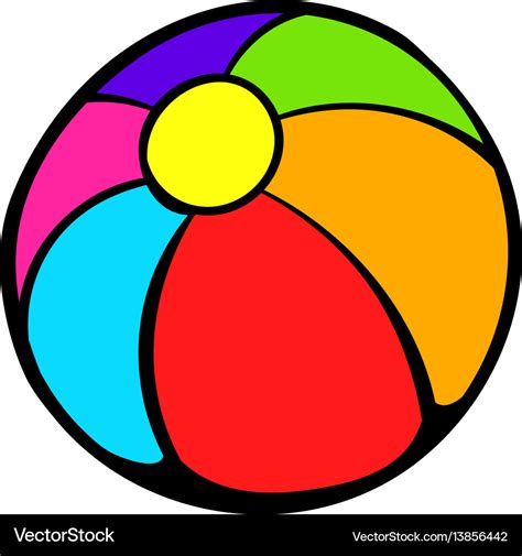 colorful ball icon icon cartoon royalty  vector image