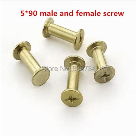 100pcs Steel With Brass Plated 5 90mm Sex Screw In Screws From Home