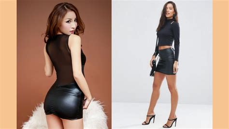 trend tight leather mini skirts today youtube