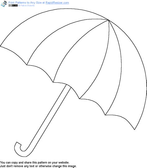 umbrella printable template  coloring pages