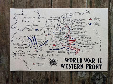 western front battles ww map etsy
