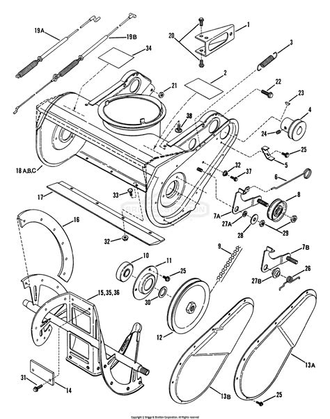 snapper     hp single stage snow thrower series  parts diagram  collector