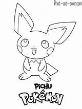 Pokemon Coloring Pages Color Print Kolorowanka Sheets Pikachu Pichu Wydruku sketch template