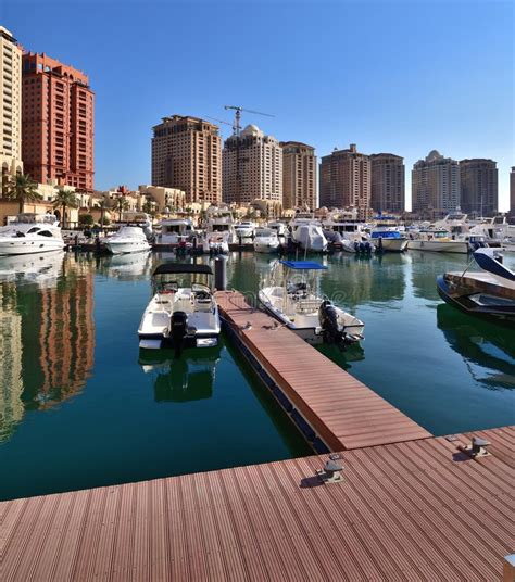 marina   pearl island  doha qatar stock image image  arab