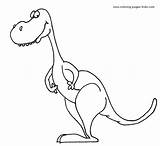 Coloring Dinosaur Pages Color Cartoon Printable Animal Dinosaurs Sheets Kids Found Afrovenator sketch template