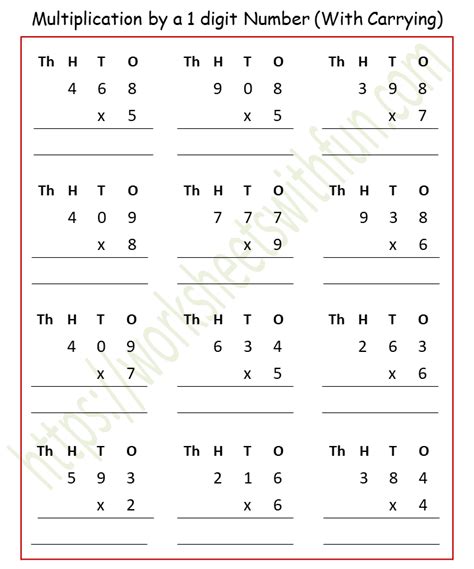 course maths class 4 topic multiplication