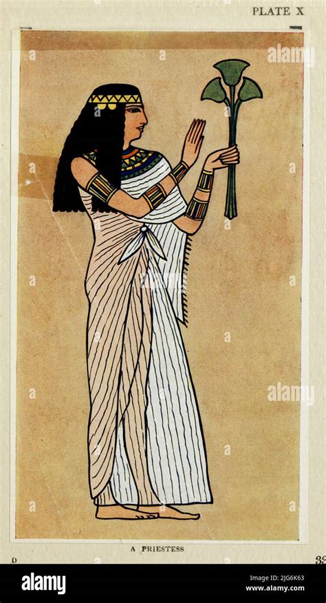 An Egyptian Priestess From The Book Ancient Egyptian Assyrian And