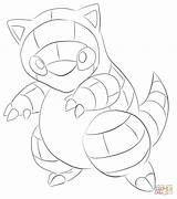 Pokemon Sandshrew Coloring Pages Printable Lineart Print Drawing Prints sketch template