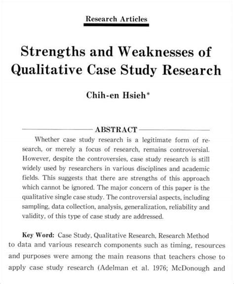small case study  qualitative research