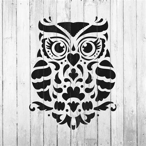 owl stencil owl stencils  crafts mylar owl stencil bird etsy uk