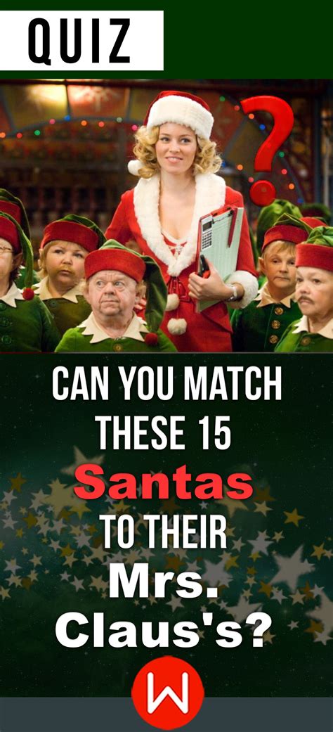quiz can you match these 15 santas to their mrs claus s christmas