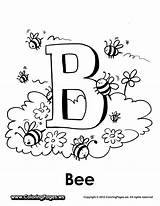 Coloring Bee Pages Kids Color Print Bees Printable Preschool Bumble Colouring Sheets Letter School Projects Honey Crafts Activities Ws Coloringpages sketch template