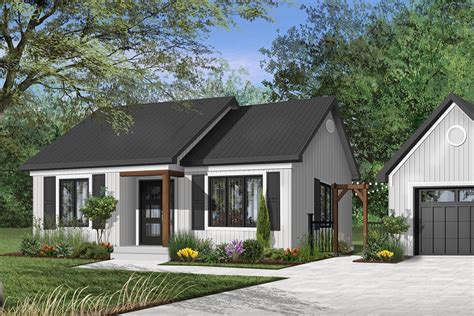 bed traditional ranch home plan  detached garage dr architectural designs house
