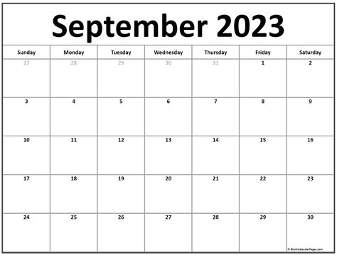 september  calendar  printable calendar printable calendar