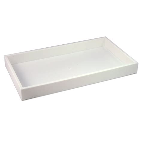 white tray  jewelry stackable plastic utility jewelry tray